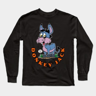 Cute Donkey Jack Oronoco Minnesota Best Friend pet Fritts Cartoons Long Sleeve T-Shirt